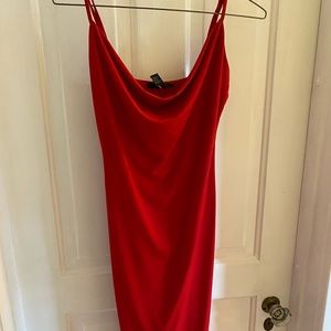 Cowl neck slinky dress